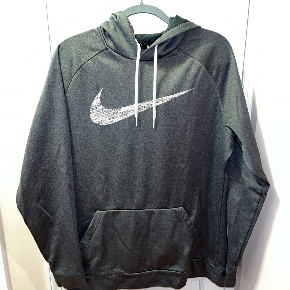 Gray Nike Swoosh Hoodie (Large)
